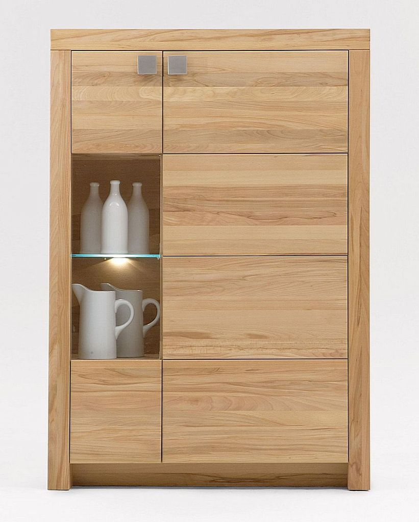 Highboard II-L, 102x147x42cm, 1 Glastür links, 1 Holztür rechts ... Highboard II-L, 102x147x42cm, 1 Glastür links, 1 Holztür rechts ...