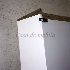 Hängevitrine 37x62x17cm Pappel massiv weiß lackiert