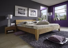 Echtholz bett mit Kopfteil 2,180x200x39 cm Kiefer massiv gelaugt geölt Easy Sleep casademobila Goslar