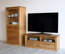 TV-Lowboard 114x45x40cm PALERMO Wildeiche natur geölt