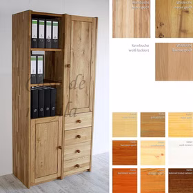 Aktenschrank 92x197x33cm CONTRA Wildeiche Kernbuche Kiefer massiv von Casademobila Goslar Aktenschrank 92x197x33cm CONTRA Wildeiche Kernbuche Kiefer massiv von Casademobila Goslar