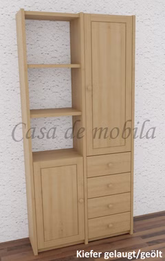 Massivholz Büroschrank 92x197x33cm CONTRA Kiefer massiv gelaugt geölt von Casademobila Goslar Massivholz Büroschrank 92x197x33cm CONTRA Kiefer massiv gelaugt geölt von Casademobila Goslar