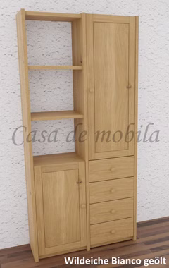 Aktenschrank schmal 92x197x33cm CONTRA Wildeiche massiv Bianco geölt von Casademobila Goslar Aktenschrank schmal 92x197x33cm CONTRA Wildeiche massiv Bianco geölt von Casademobila Goslar