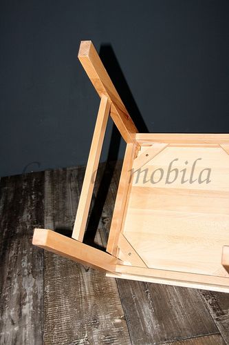 Stuhl 46x95x50cm, mit Holzsitz, Kernbuche massiv lackiert