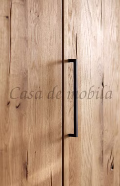 Kleiderschrank 133x221x65cm 2 Falt-Türen rustikale Wildeiche geölt Kleiderschrank 133x221x65cm 2 Falt-Türen rustikale Wildeiche geölt