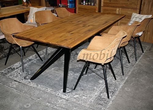 Esstisch 260x75x100cm Schweizer Kante Wildeiche massiv