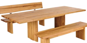 Esstisch erweiterbar 160-240x75x90 Wildeiche natur geölt