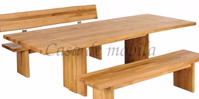Esstisch erweiterbar 160-240x75x90 Wildeiche natur geölt