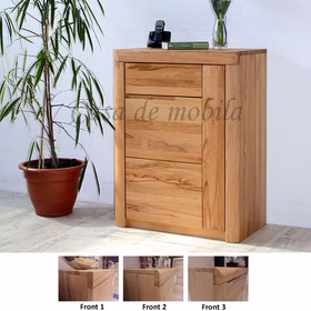 Massivholz Schuhkommode 71x94x40cm rechts HORIZONT Kernbuche massiv natur geölt Casa de mobila Goslar