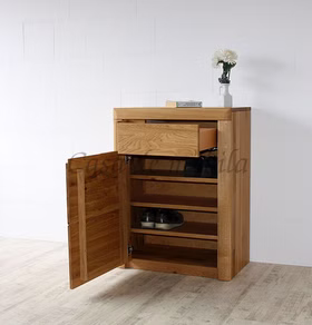 Massivholz Schuhkommode 71x94x40cm links HORIZONT eiche massiv natur geölt Casa de mobila Goslar