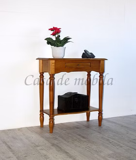 Massivholz Beistelltisch mit ablage VARESE 74x79x33cm honigfarben lackiert Casa de mobila Goslar
