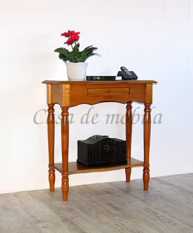 Massivholz Konsolentisch mit ablage VARESE 74x79x33cm honigfarben lackiert Casa de mobila Goslar