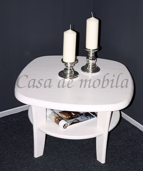 Runder Couchtisch mit ablage 74x48x74cm ESBJERG Kiefer massiv weiß lackiert Casa de mobila Goslar Runder Couchtisch mit ablage 74x48x74cm ESBJERG Kiefer massiv weiß lackiert Casa de mobila Goslar