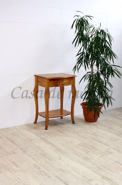 Massivholz Flurtisch geschwungene beine und Ablage 57x80x40cm VENEZIA Pappel massiv honigfarben lackiert bei Casa de mobila Goslar