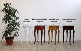 Beistelltisch 39x80x39cm VENEZIA Pappel honigfarben lackiert Beistelltisch 39x80x39cm VENEZIA Pappel honigfarben lackiert
