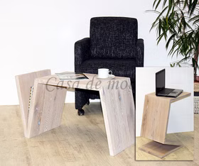 Massivholz Couchtisch mit funktion FLEXI 72x45x40cm Balkeneiche massiv weiß geölt Casa de mobila Goslar Massivholz Couchtisch mit funktion FLEXI 72x45x40cm Balkeneiche massiv weiß geölt Casa de mobila Goslar