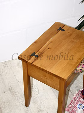 Nachttisch 40x45x30cm DECOR Pappel massiv honigfarben lackiert