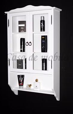 Hängeschrank mit 2 glastüren schmale tiefe 18 cm DECOR weiß landhausstil Casademobila Goslar