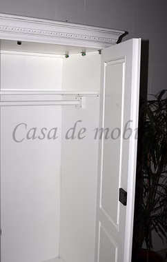 Victoria Kleiderschrank innen 120x190x56cm Fichte weiß antik lackiert Casa de mobila Goslar Victoria Kleiderschrank innen 120x190x56cm Fichte weiß antik lackiert Casa de mobila Goslar