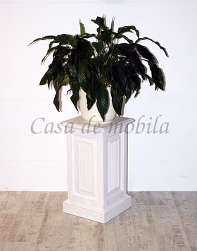 Pinienholz Blumenständer Blumensäule Landhaus höhe 70 cm PINEA Pinie massiv weiss casademobila Goslar