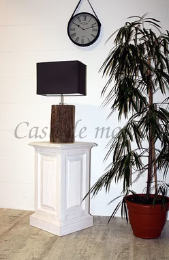 Spanische holzsäule deko Landhaus höhe 70 cm PINEA Pinie massiv weiss casademobila Goslar