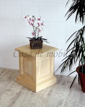 pinien Blumensäule Blumenständer höhe 50 cm PINEA Pinie massiv decape sandfarbe casademobila Goslar
