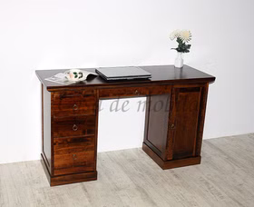 Bürotisch braun kolonial 135x78x48cm TOSCANA Pappel lackiert casademobila Bürotisch braun kolonial 135x78x48cm TOSCANA Pappel lackiert casademobila