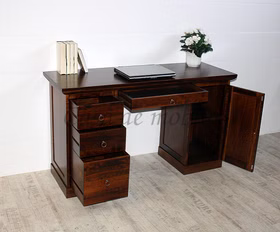 holz Schreibtische Bürotische kolonialstil 135x78x48cm TOSCANA Pappel dunkelbraun lackiert casademobila holz Schreibtische Bürotische kolonialstil 135x78x48cm TOSCANA Pappel dunkelbraun lackiert casademobila