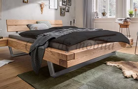 Holzbett Doppelbett V WOODSTOCK 140,160,180,200,220x40cm Wildeiche massiv natur geölt Casa de mobila Goslar Holzbett Doppelbett V WOODSTOCK 140,160,180,200,220x40cm Wildeiche massiv natur geölt Casa de mobila Goslar