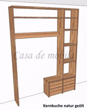Flurgarderobe Kernbuche massiv natur geölt von Casademobila Goslar Flurgarderobe Kernbuche massiv natur geölt von Casademobila Goslar