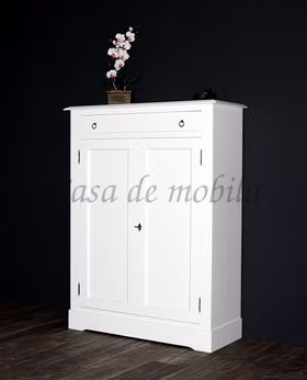 Massivholz Wäschekommode 105x138x42cm TOSCANA Pappel massiv weiß lackiert casa de mobila Goslar