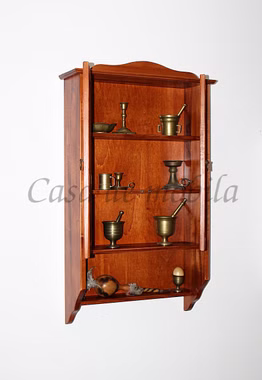 Hängevitrine 58x97x18cm DECOR Pappel massiv kirschbaumfarben lackiert Hängeschrank 2 türig 58x97x18cm DECOR Pappel massiv kirschbaumfarben lackiert Casa de mobila Goslar