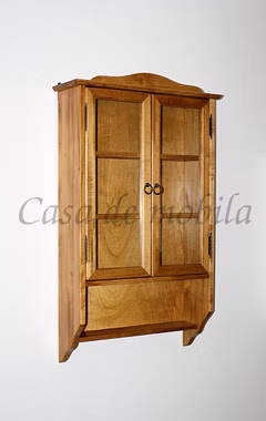 Hängevitrine 2 türig 58x97x18cm DECOR Pappel honigfarben lackiert Hängeschrank mit 2 Glastüren 58x97x18cm DECOR Pappel massiv Bernsteinfarben lackiert in Goslar bei Casademobila