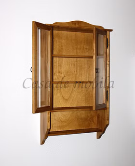 Hängevitrine 2 türig 58x97x18cm DECOR Pappel honigfarben lackiert Bad Hängevitrine 58x97x18cm DECOR Pappel massiv honigfarben lackiert in Goslar bei Casademobila