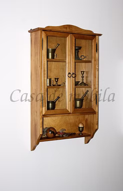 Hängevitrine 2 türig 58x97x18cm DECOR Pappel honigfarben lackiert küchen Hängevitrine geringe tiefe 58x97x18cm DECOR Pappel massiv honigfarben lackiert in Goslar bei Casademobila