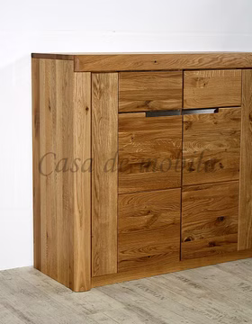 Schuhschrank 102x94x40cm 2türig HORIZONT Ureiche massiv geölt