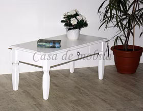 Arte Povera Stubentisch mit Schublade 100x45x50cm DECOR Pappel weiß casademobila Goslar Arte Povera Stubentisch mit Schublade 100x45x50cm DECOR Pappel weiß casademobila Goslar