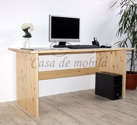 Schreibtisch 125x74x78cm CONTRA Kiefernholz massiv natur lackiert Massivholz Schreibtisch 125x74x78cm CONTRA Kiefer massiv natur lackiert Casa de mobila Goslar