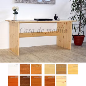 Schreibtisch 160x74x78cm CONTRA Kiefer massiv Massivholz Schreibtisch 160x74x78cm Bürotisch Kiefer massiv lackiert geölt honig Casa de mobila Goslar