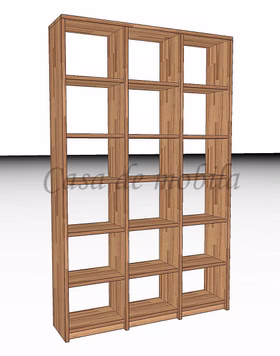 Massivholz Bücherregal 136x219x33cm CONTRA Kernbuche massiv natur geölt Casademobila Goslar