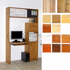 Schreibtisch-Regal 134x217x51/33cm CONTRA Massivholz Schreibtisch-Regal 134x217x51/33cm CONTRA Massivholz
