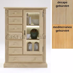 Mehrzweckschrank landhaus 95x131x47cm PINEA Pinie massiv Sandfarbe oder Honig casademobila Goslar Mehrzweckschrank landhaus 95x131x47cm PINEA Pinie massiv Sandfarbe oder Honig casademobila Goslar