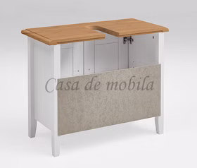 Massivholz Badezimmer unterschrank BERGEN 70x57x35cm Kiefer massiv weiß gelaugt lackiert Casa de mobila Goslar