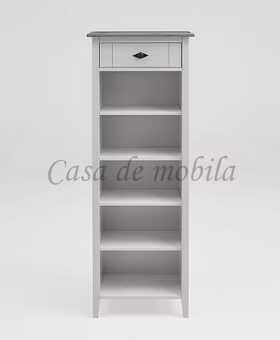 Badregal 54x148x35cm BERGEN Kiefer 2farbig weiß / grau