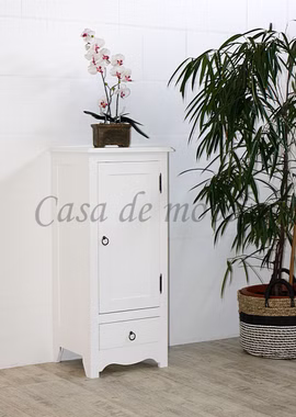 Massivholz Flur kommode schmal schrank AQUA weiß landhausstil Casa de mobila Goslar