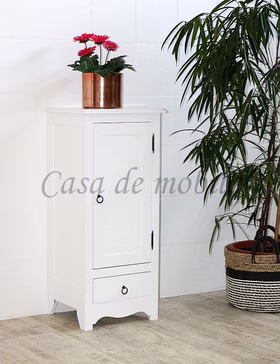 Massivholz Dielen-kommode schmal schrank AQUA weiß landhausstil Casa de mobila Goslar