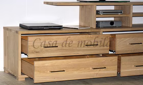 TV-Kommode 220x72x46/33cm CONTRA Massivholz