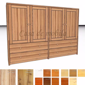 Highboard CONTRA kiefer massiv natur roh gelaugt geölt kirschbaumfarbe bernstein braun kolonial Eiche casademobila
