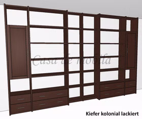 bibliotheksregal Büroregal Bücherregal Bücherwand CONTRA Kiefer massiv dunkelbraun kolonial Casademobila Goslar kaufen