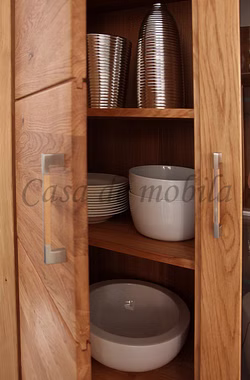 Massivholz Highboard Arumo holzgriff Asteiche massiv geölt Casa de mobila Goslar